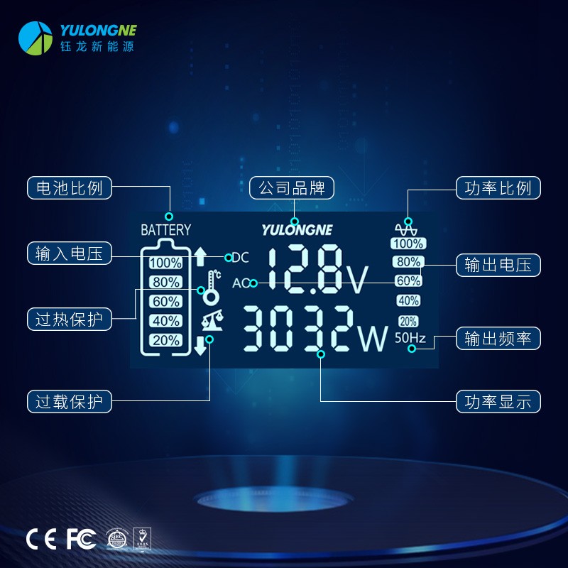 YLRX3000纯正弦波逆变器【LCD液晶显示】2019流行款